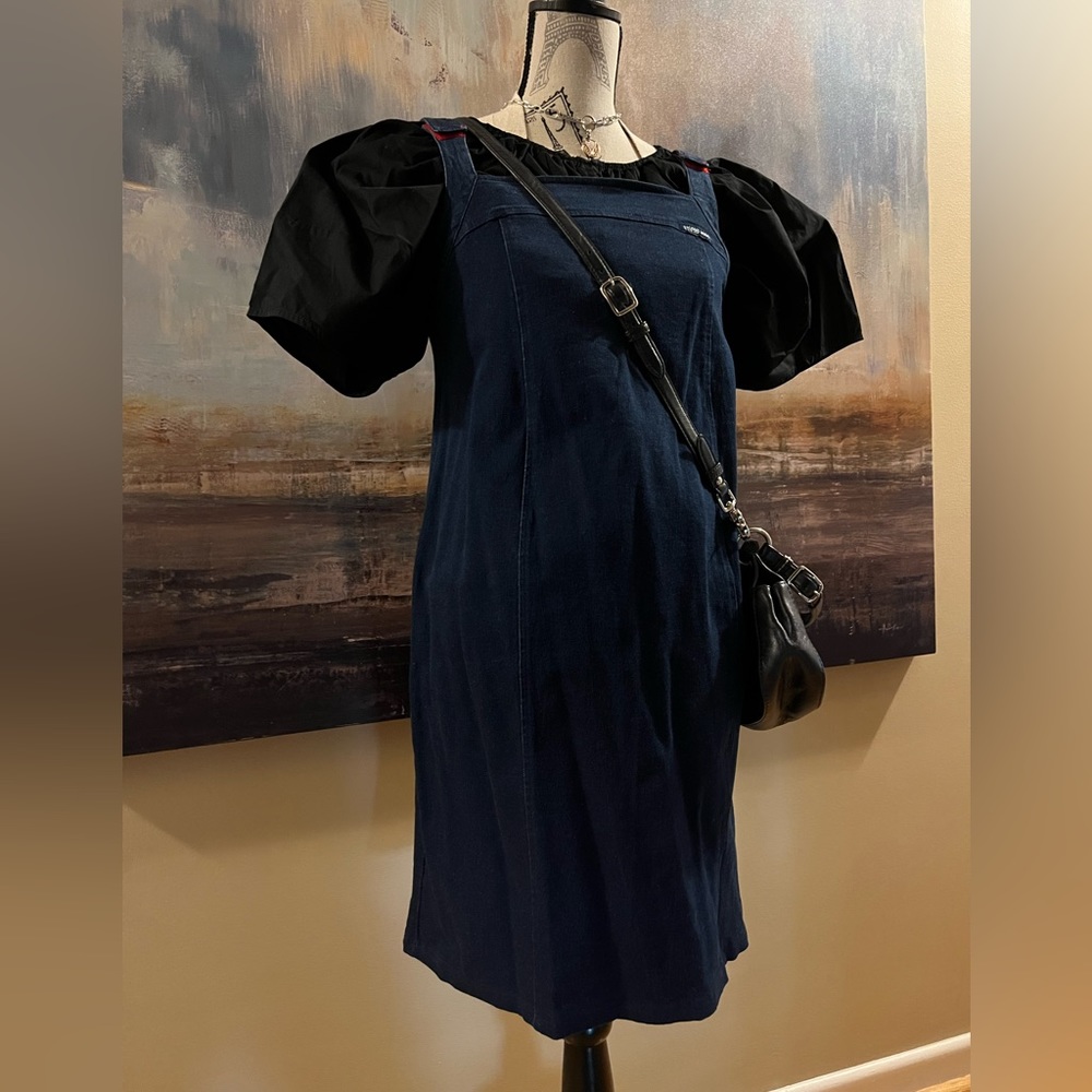 Vintage, Y2K maternity collection, fitted, stretch denim dress - Picture 6 of 16